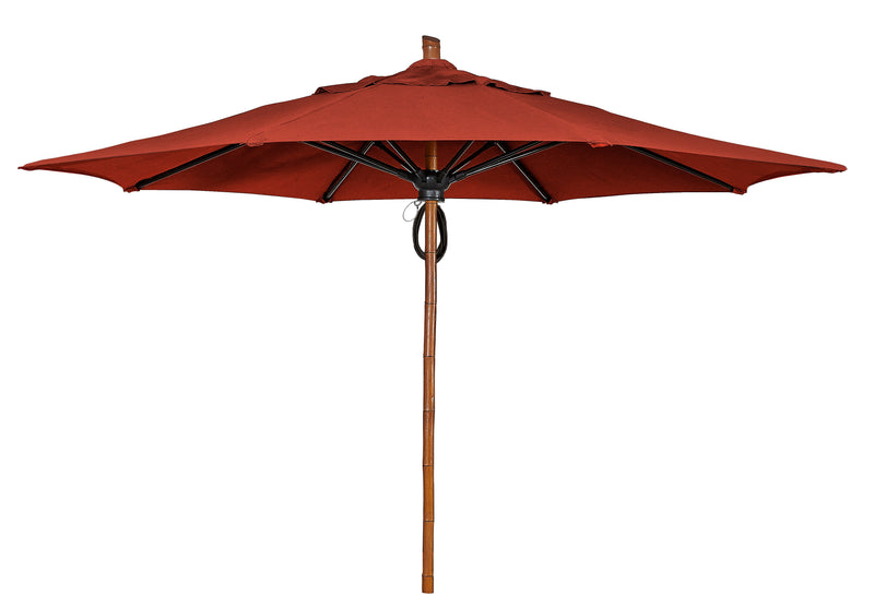 FiberBuilt Bambusa Center Pole Octagon Umbrella-Patio Pelican