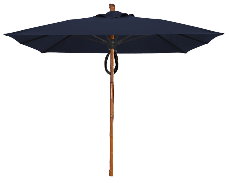 FiberBuilt Bambusa Center Pole Square Umbrella-Patio Pelican