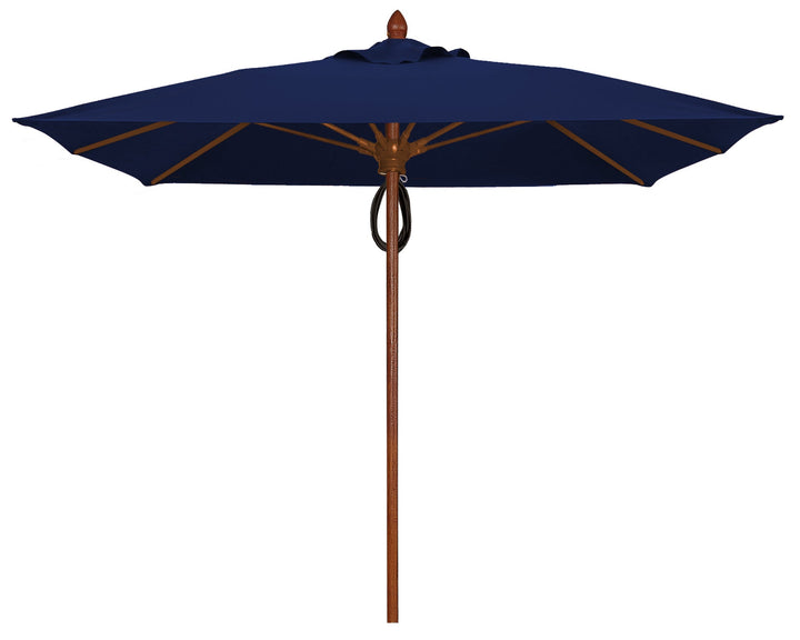 Prestige 90'' Market Umbrella Fiberbuilt Frame Finish: Teak, Fabric: Captain Navy