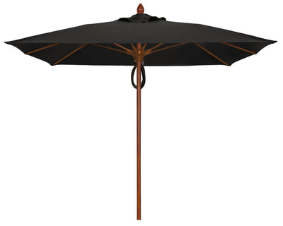 Fiberbuilt Prestige 9' Market Umbrella Fabric: Black, Frame Finish: Chestnut