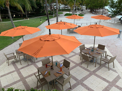 FiberBuilt Lucaya Center Pole Square Umbrella-Patio Pelican