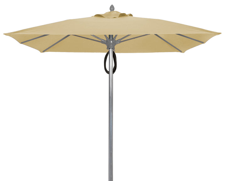 fiberbuilt champagne bronze patio umbrella base FiberBuilt Oceana Center Pole Square Umbrella – Patio Pelican