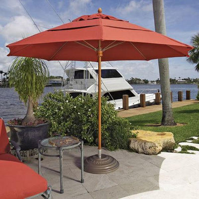 FiberBuilt Riva Center Pole Square Umbrella-Patio Pelican