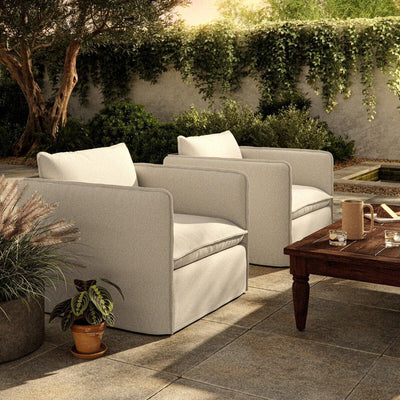 Four Hands Andre Outdoor Swivel Chair-Patio Pelican
