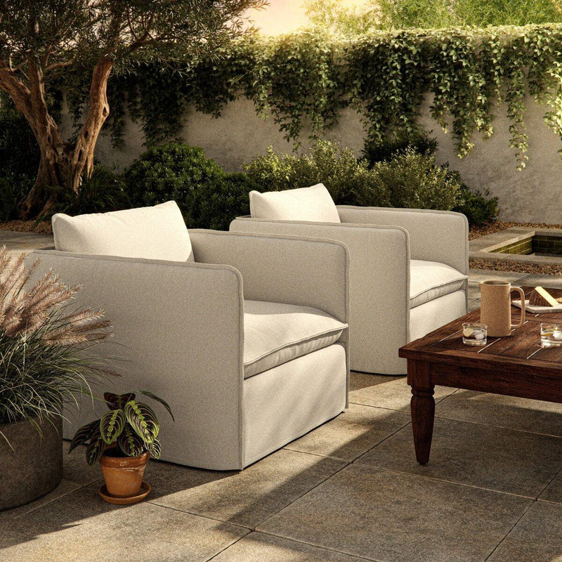 Four Hands Andre Outdoor Swivel Chair-Patio Pelican