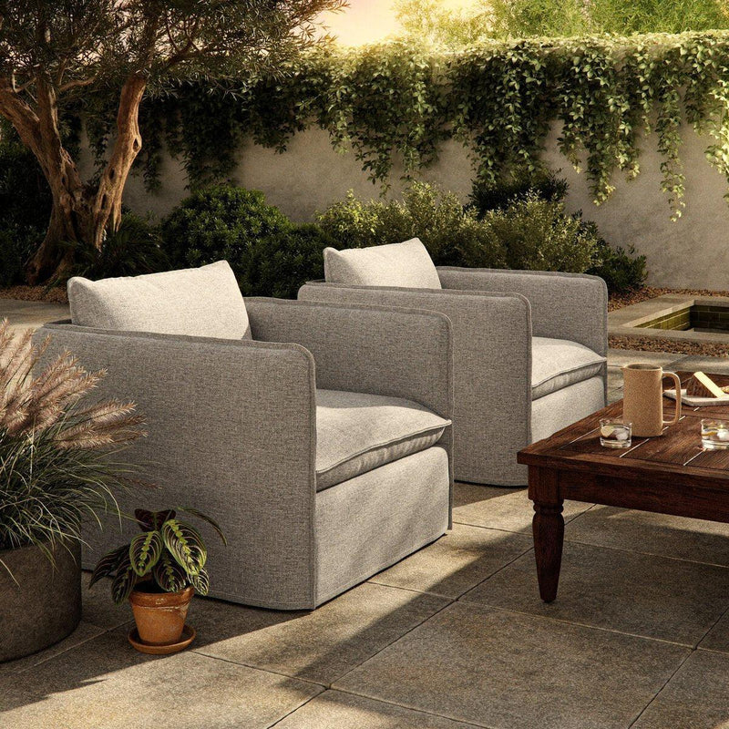 Four Hands Andre Outdoor Swivel Chair-Patio Pelican