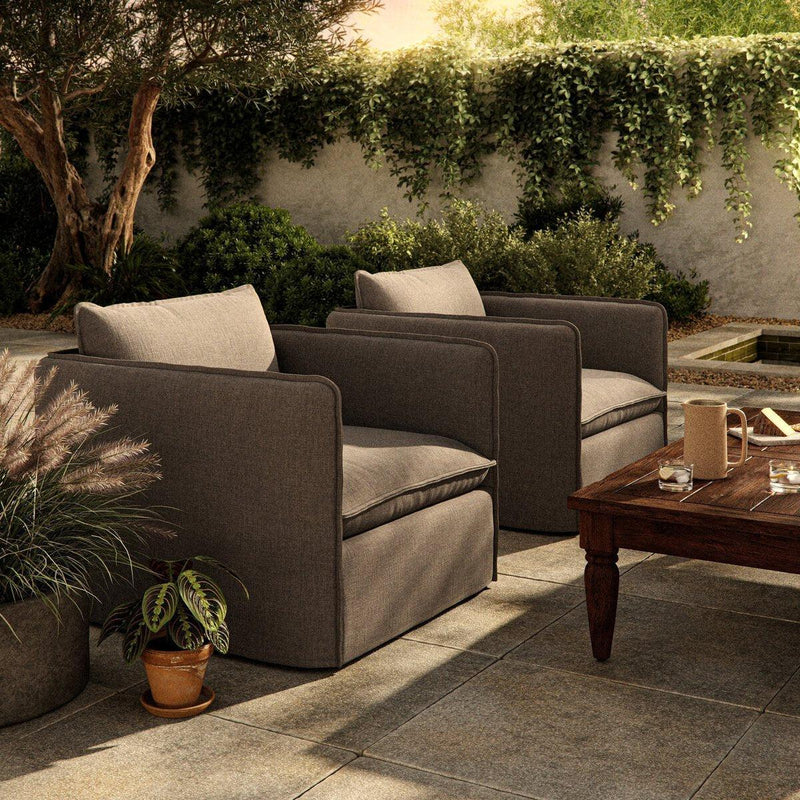 Four Hands Andre Outdoor Swivel Chair-Patio Pelican
