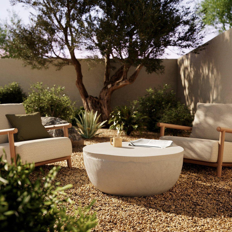 Four Hands Basil Outdoor Round Coffee Table-Patio Pelican