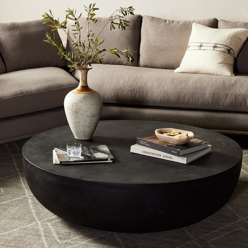 Four Hands Basil Outdoor Round Coffee Table-Patio Pelican