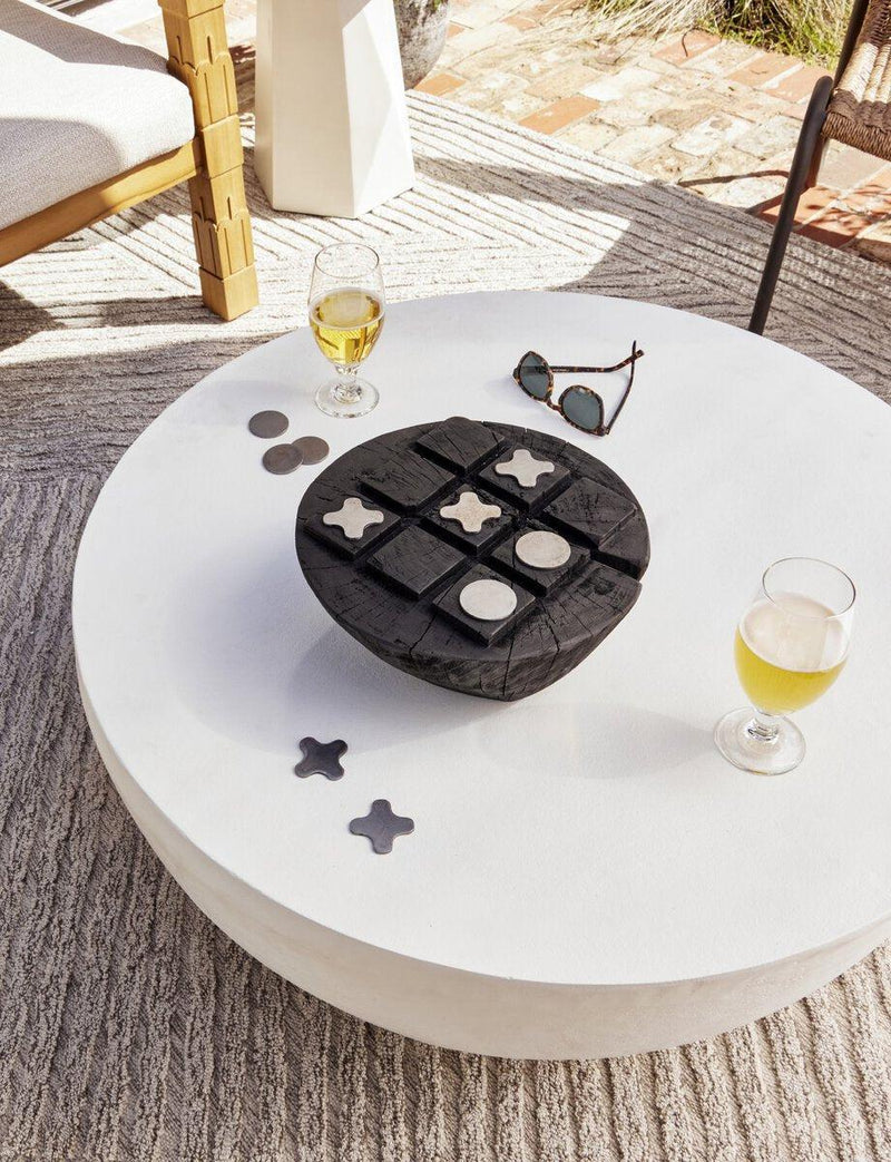 Four Hands Basil Outdoor Round Coffee Table-Patio Pelican