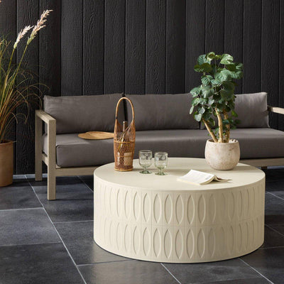 Four Hands Colorado Drum Coffee Table-Patio Pelican