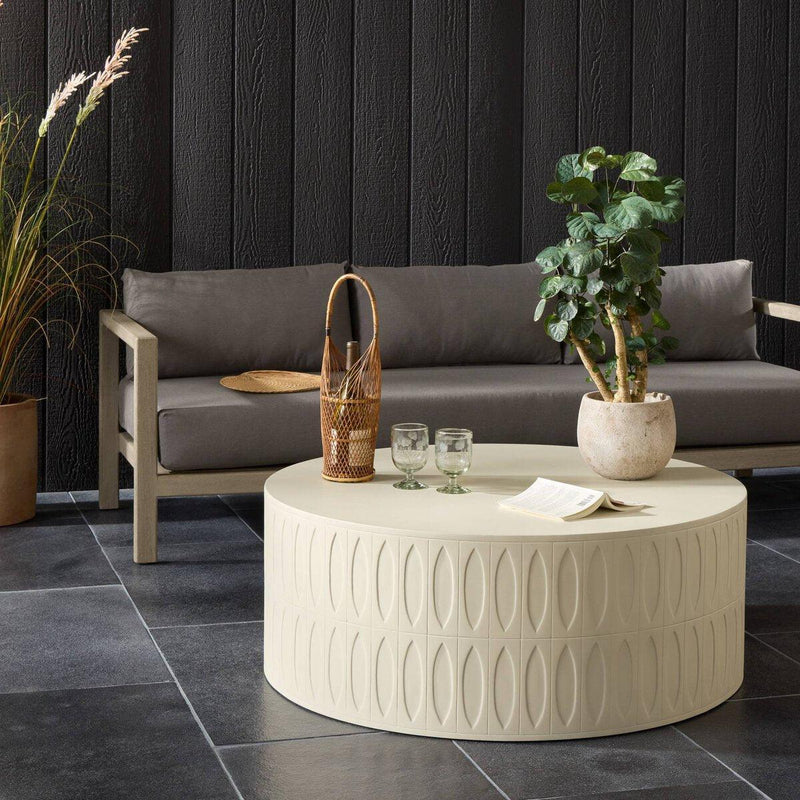 Four Hands Colorado Drum Coffee Table-Patio Pelican