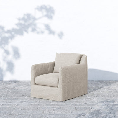 Four Hands Dade Outdoor Slipcover Swivel Chair-Patio Pelican