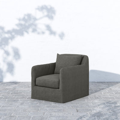Four Hands Dade Outdoor Slipcover Swivel Chair-Patio Pelican