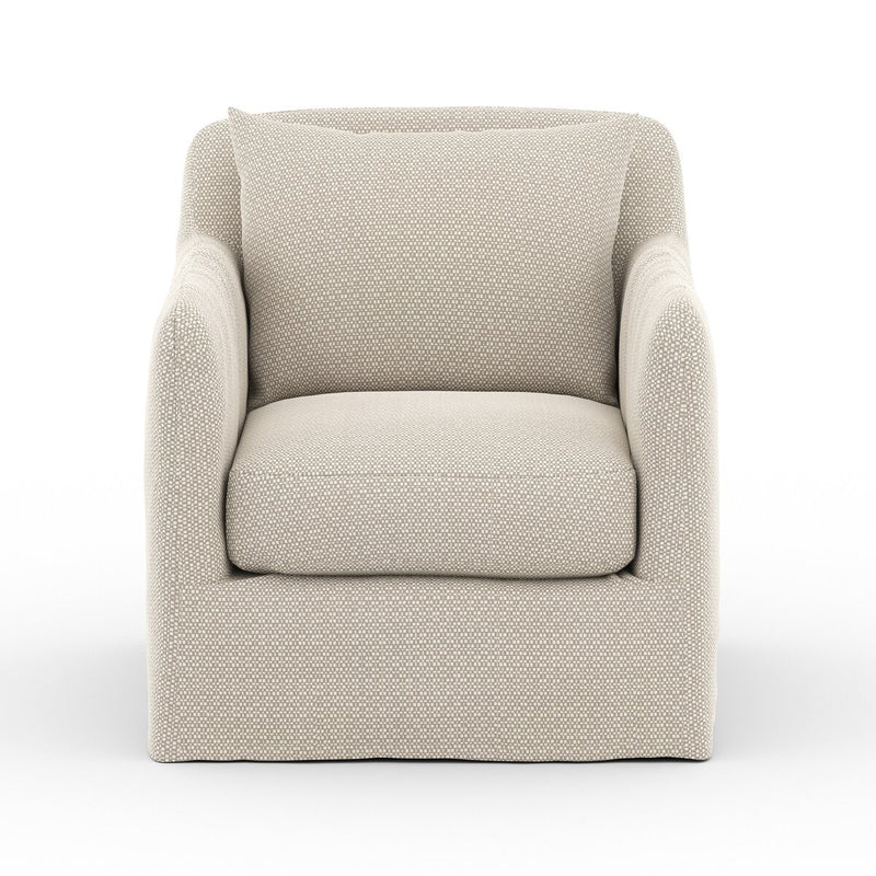Four Hands Dade Outdoor Slipcover Swivel Chair-Patio Pelican