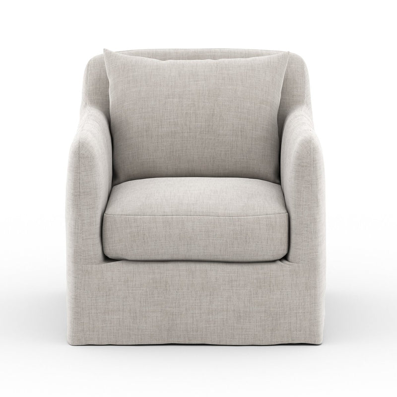 Four Hands Dade Outdoor Slipcover Swivel Chair-Patio Pelican