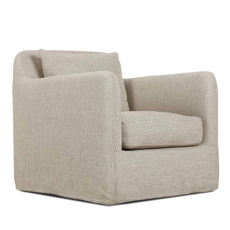 Four Hands Dade Outdoor Slipcover Swivel Chair-Patio Pelican