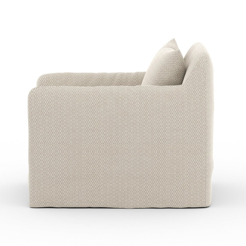 Four Hands Dade Outdoor Slipcover Swivel Chair-Patio Pelican