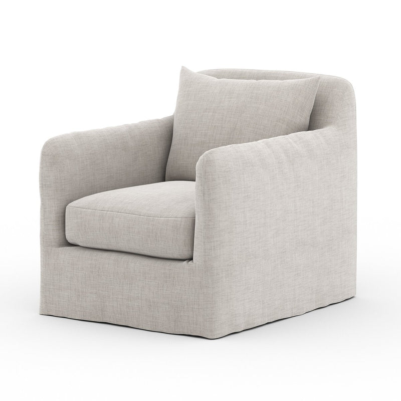Four Hands Dade Outdoor Slipcover Swivel Chair-Patio Pelican
