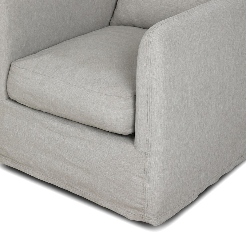 Four Hands Dade Outdoor Slipcover Swivel Chair-Patio Pelican