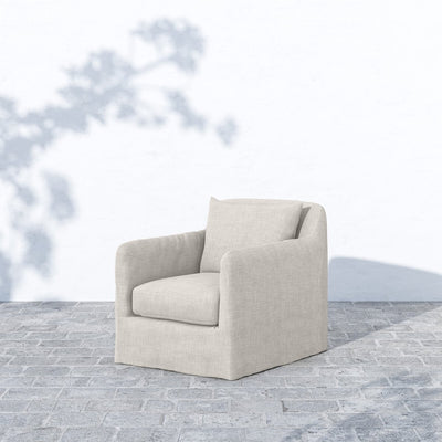 Four Hands Dade Outdoor Slipcover Swivel Chair-Patio Pelican