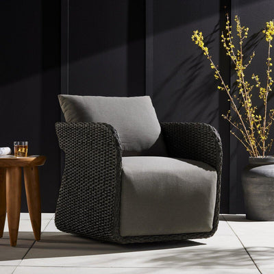 Four Hands Geneva Outdoor Swivel Chair-Patio Pelican