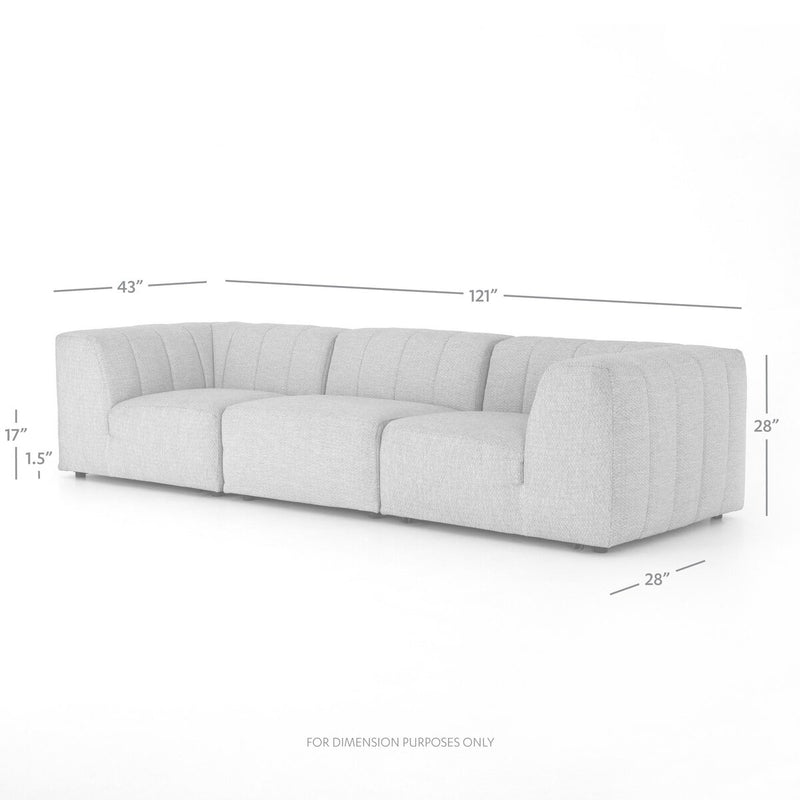 Four Hands Gwen Outdoor 3-Piece Sectional Sofa-Patio Pelican