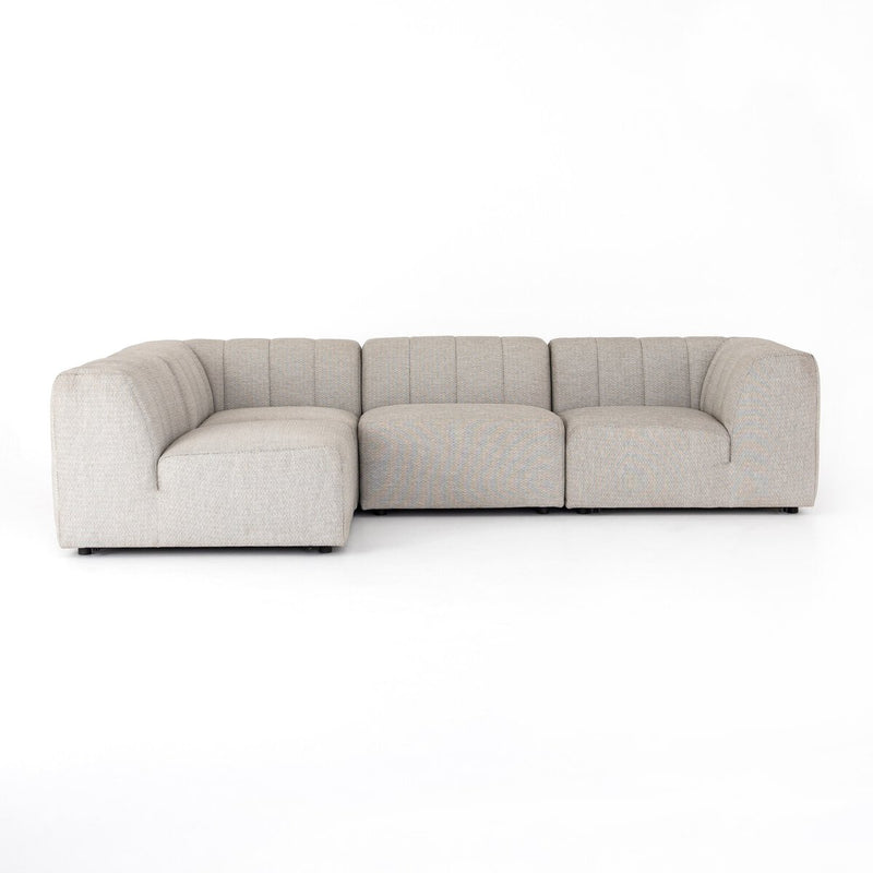 Four Hands Gwen Outdoor 4-Piece Sectional-Patio Pelican