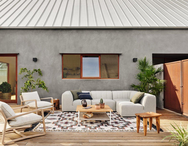 Four Hands Gwen Outdoor 4-Piece Sectional-Patio Pelican