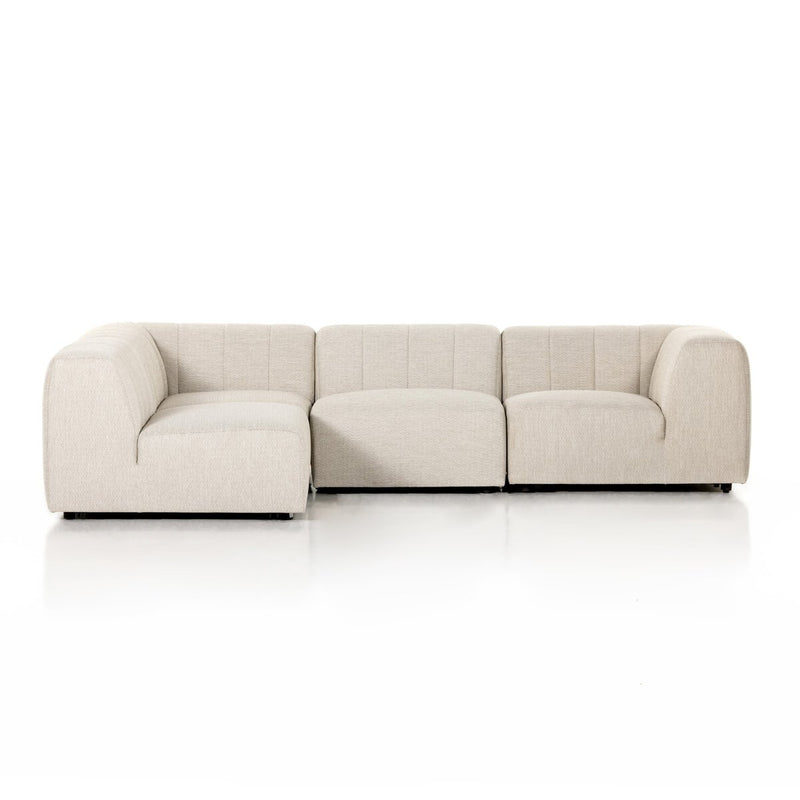 Four Hands Gwen Outdoor 4-Piece Sectional-Patio Pelican