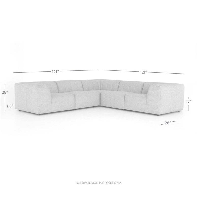 Four Hands Gwen Outdoor 5-Piece Sectional-Patio Pelican