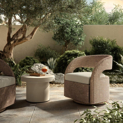 Four Hands Hawkins Outdoor Swivel Chair-Patio Pelican