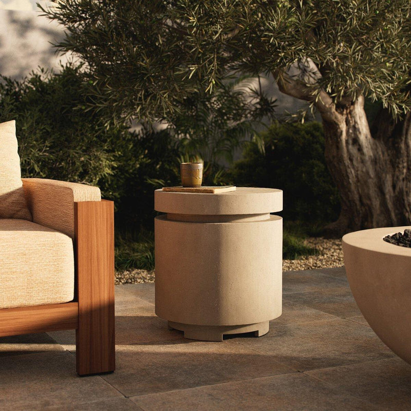 Four Hands Higgins Outdoor Round Propane Enclosure-Patio Pelican