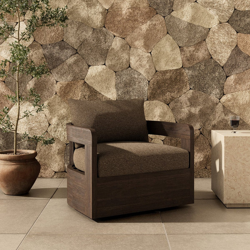 Four Hands Jackson Outdoor Swivel Chair-Patio Pelican