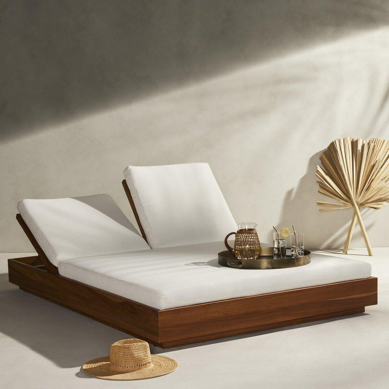 Four Hands Kinta Outdoor Double Chaise Lounge-Patio Pelican