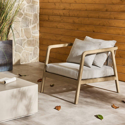 Four Hands Numa Outdoor Chair - Washed Brown-Patio Pelican