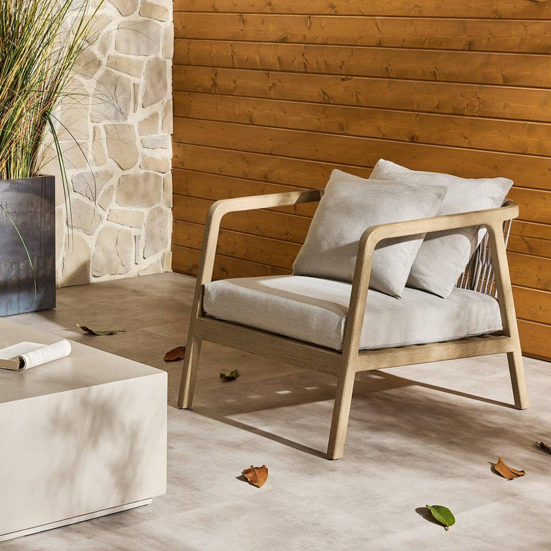 Four Hands Numa Outdoor Chair - Washed Brown-Patio Pelican