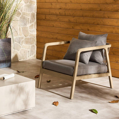 Four Hands Numa Outdoor Chair - Washed Brown-Patio Pelican