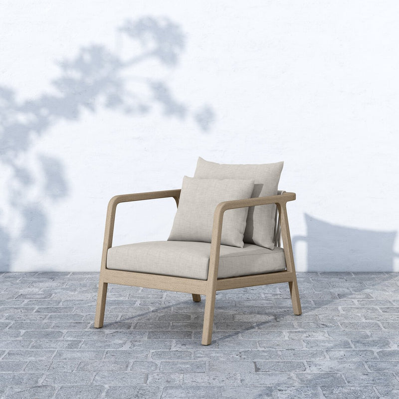 Four Hands Numa Outdoor Chair - Washed Brown-Patio Pelican