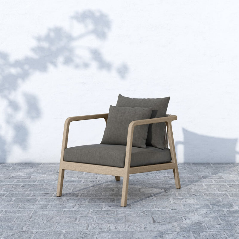 Four Hands Numa Outdoor Chair - Washed Brown-Patio Pelican