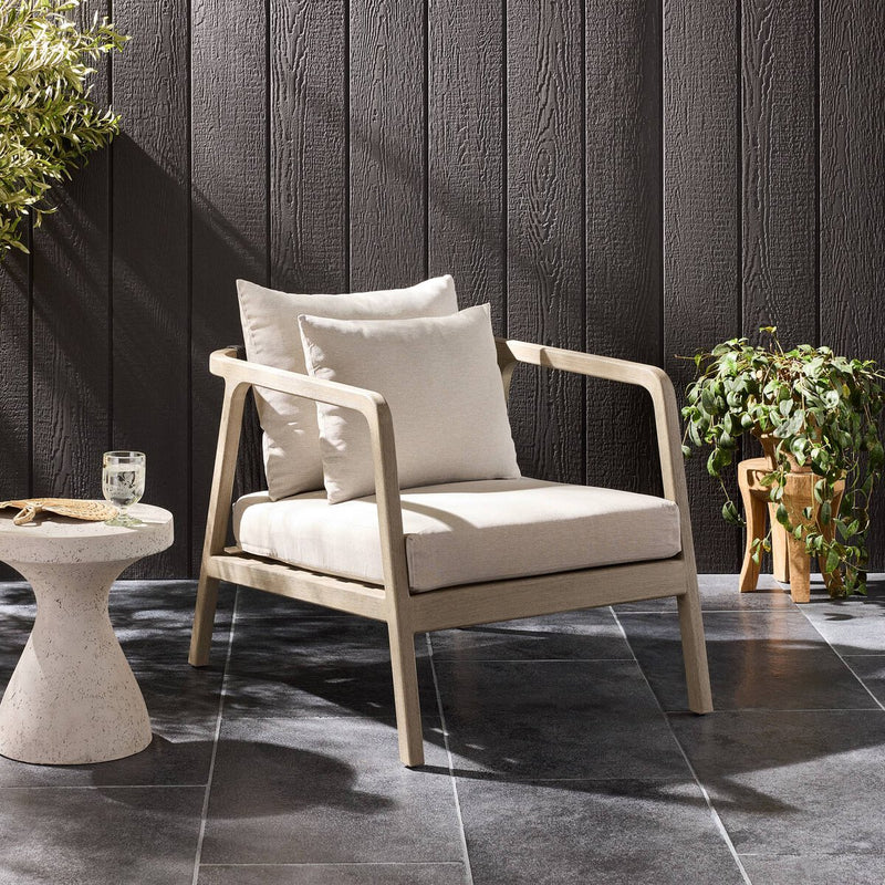 Four Hands Numa Outdoor Chair - Weathered Grey-Patio Pelican