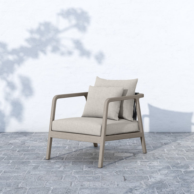 Four Hands Numa Outdoor Chair - Weathered Grey-Patio Pelican