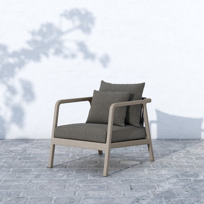 Four Hands Numa Outdoor Chair - Weathered Grey-Patio Pelican