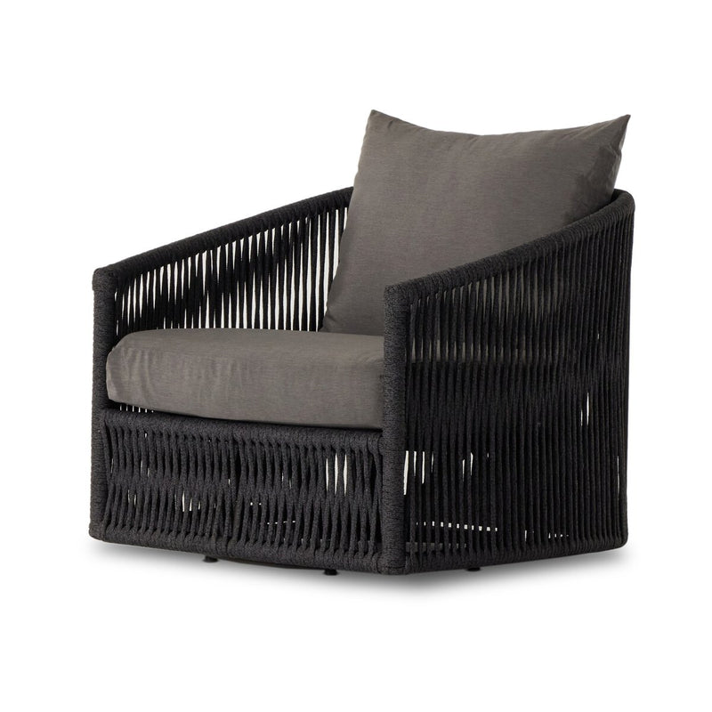 Four Hands Porto Outdoor Swivel Chair-Patio Pelican