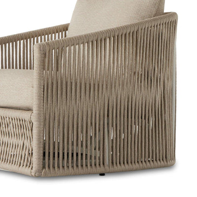 Four Hands Porto Outdoor Swivel Chair-Patio Pelican