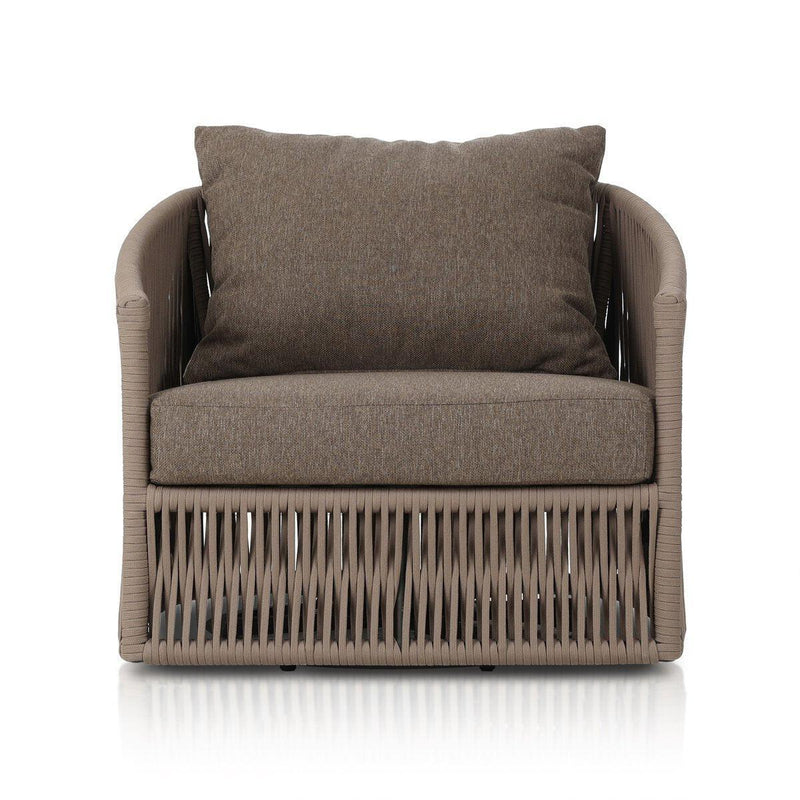 Four Hands Porto Outdoor Swivel Chair-Patio Pelican
