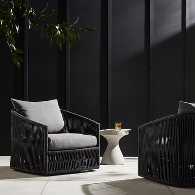 Four Hands Porto Outdoor Swivel Chair-Patio Pelican