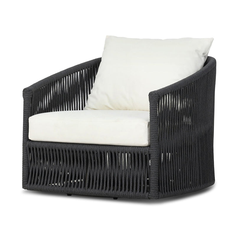 Four Hands Porto Outdoor Swivel Chair-Patio Pelican