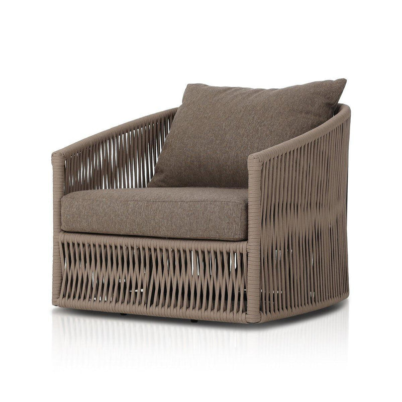 Four Hands Porto Outdoor Swivel Chair-Patio Pelican