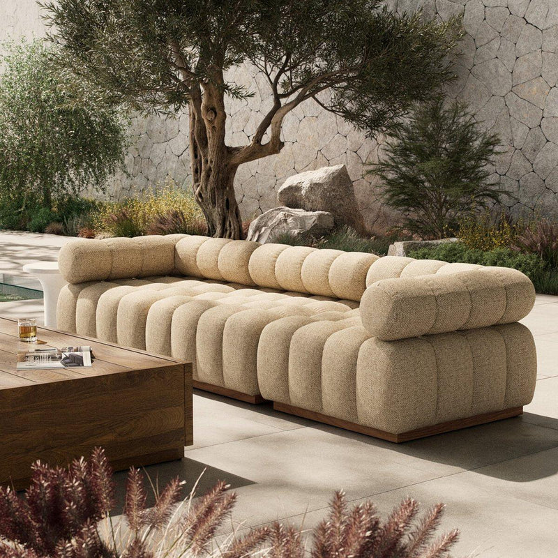 Four Hands Roma Outdoor 3-Piece Sectional-Patio Pelican